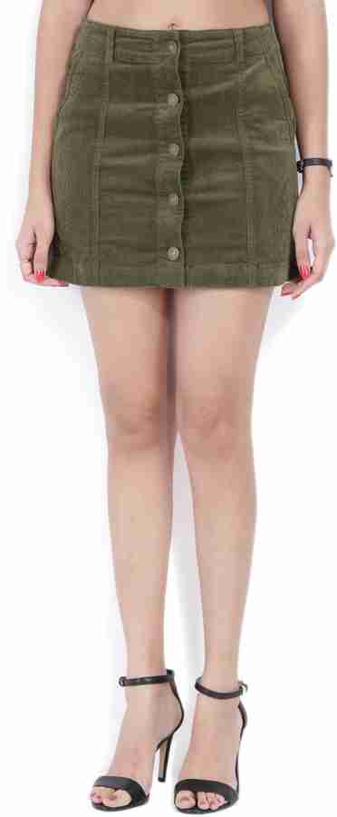 Olive green skirt forever 21 clearance