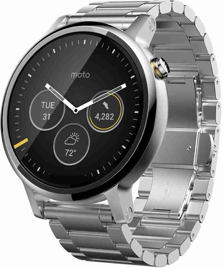 MOTOROLA 2nd gen silver metal Smartwatch Price in India Buy MOTOROLA 2nd gen silver metal Smartwatch online at Flipkart