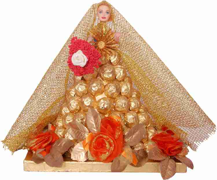 Barbie doll with chocolates top