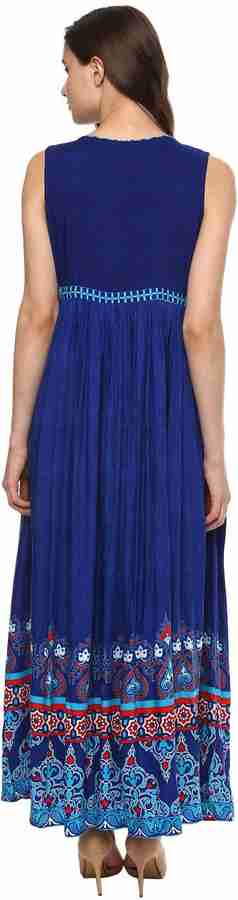 Akkriti by Pantaloons Women Maxi Blue Dress Buy Akkriti by Pantaloons Women Maxi Blue Dress Online at Best Prices in India Flipkart