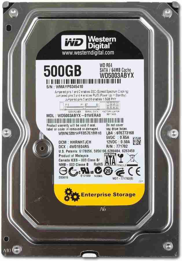 WD WD RE4 500 GB Servers, Desktop Internal Hard Disk Drive (HDD