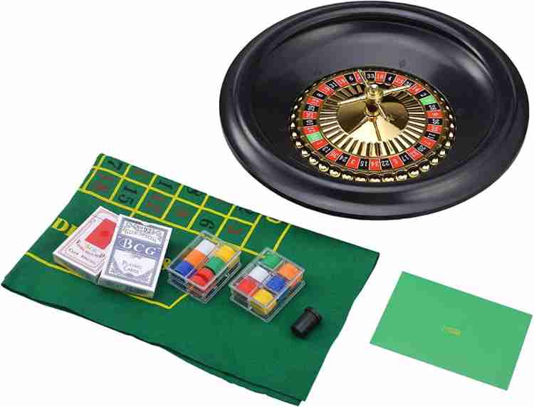 WISHKEY Poker 16-Inch Deluxe Roulette Set with Accessories - Poker