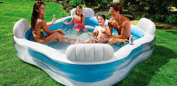 Intex family lounge hotsell pool 4 seats