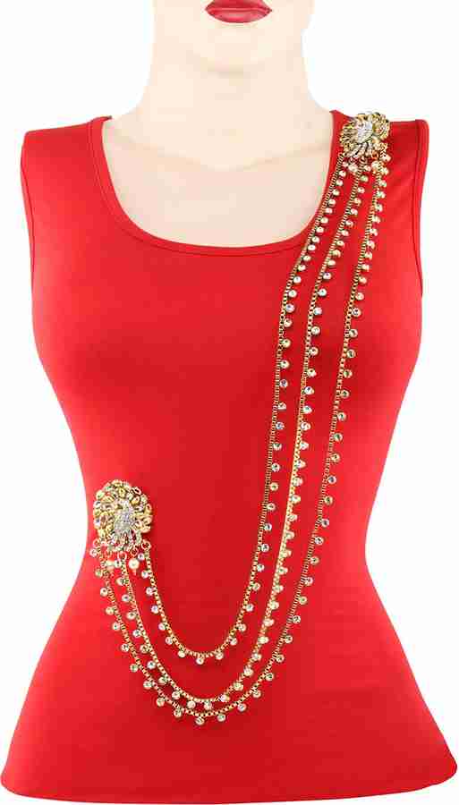 KRITIKA CREATIONS DUAL SAREE PIN WITH STONE CHAIN FOR WOMEN Brooch Price in India Buy KRITIKA CREATIONS DUAL SAREE PIN WITH STONE CHAIN FOR WOMEN Brooch online at Flipkart
