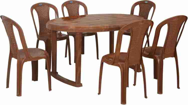 Nilkamal dining table shop 6 seater plastic