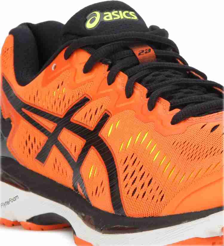 Asics GEL KAYANO 23 Running Shoe For Men Buy FLM ORNG BLCK SFT