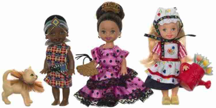 BARBIE Kelly Friends of the World 3 Doll Gift Kelly Friends of