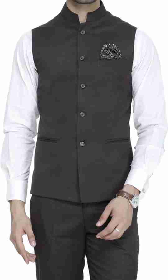 Manq solid 2025 men's waistcoat