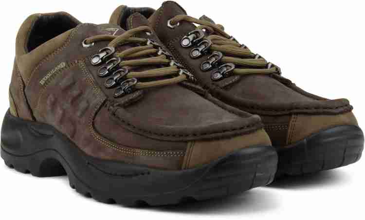 WOODLAND Leather Outdoor Shoes For Men Buy RB BROWN Color