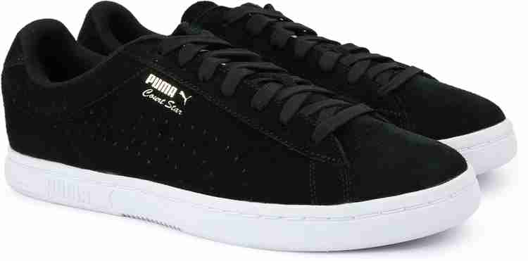 Puma court discount star suede black