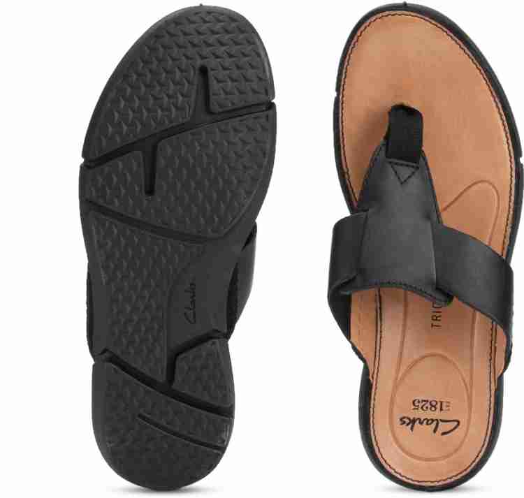 CLARKS Trisand Post Black Leather Men Sandals Buy Black Leather Color CLARKS Trisand Post Black Leather Men Sandals Online at Best Price Shop Online for Footwears in India Flipkart