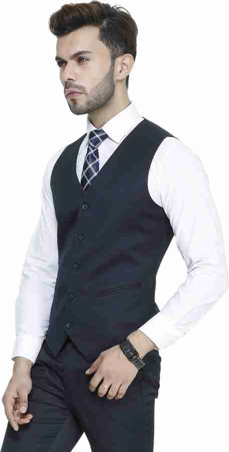 Manq solid hotsell men's waistcoat