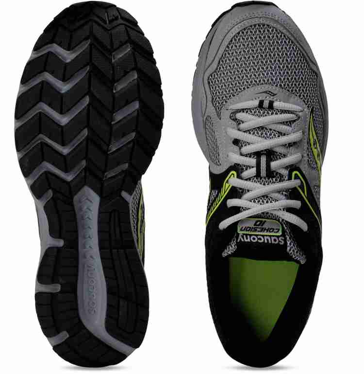 SAUCONY GRID COHESION 10 Running Shoes For Men Buy BLK GRY Color SAUCONY GRID COHESION 10 Running Shoes For Men Online at Best Price Shop Online for Footwears in India Flipkart