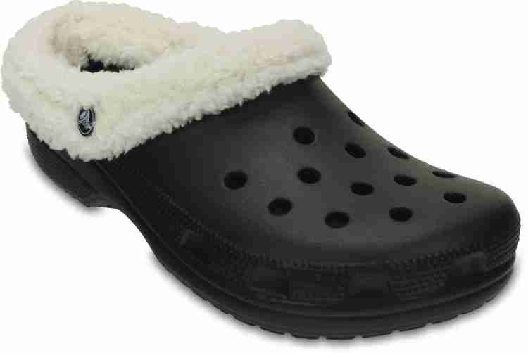 Fuzzy crocs clearance black