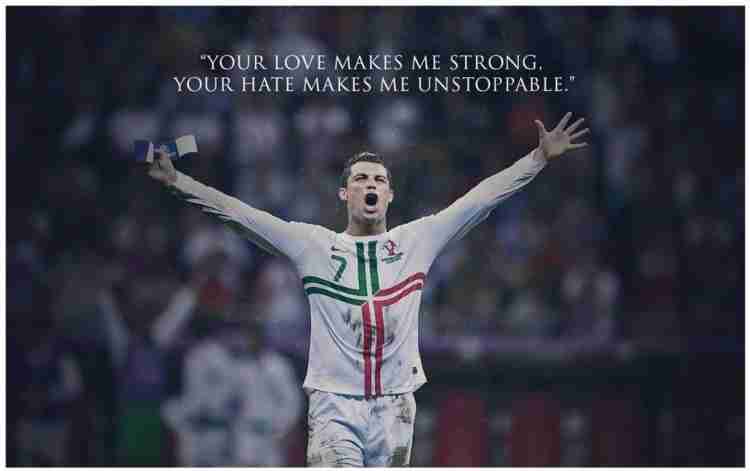 Cristiano Ronaldo Poster for room Paper Print - Sports, Quotes