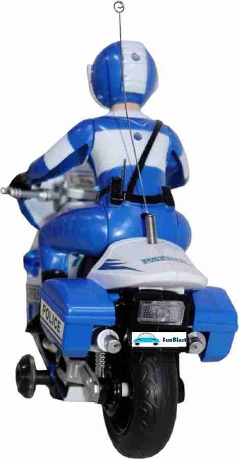 FunBlast RC Police Patrol Motorcycle Remote control Motor Bike for