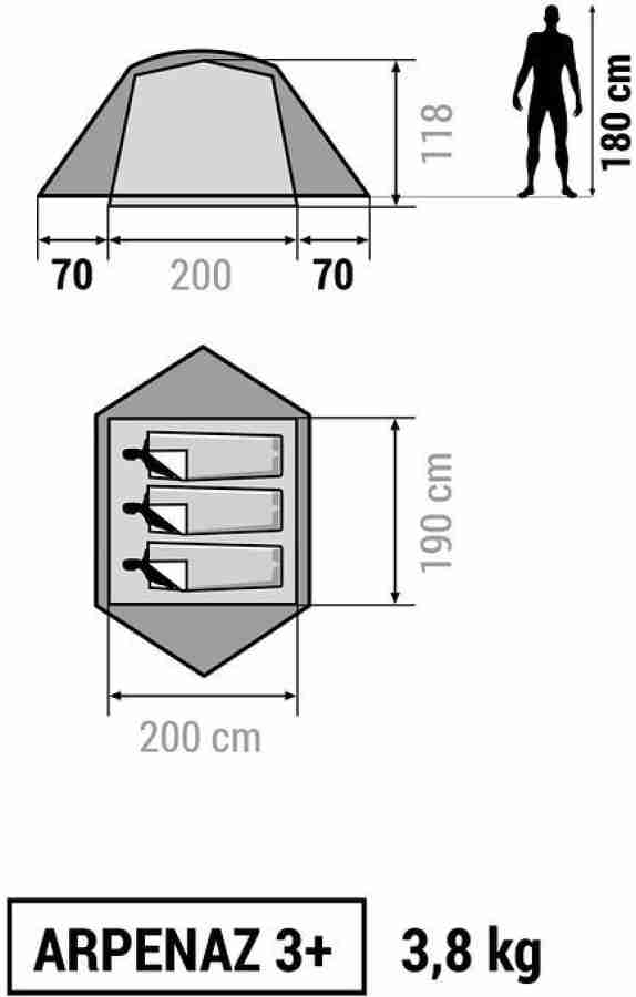 QUECHUA by Decathlon Arpenaz 3 Plus Tent For 3 Buy QUECHUA by Decathlon Arpenaz 3 Plus Tent For 3 Online at Best Prices in India Camping Flipkart