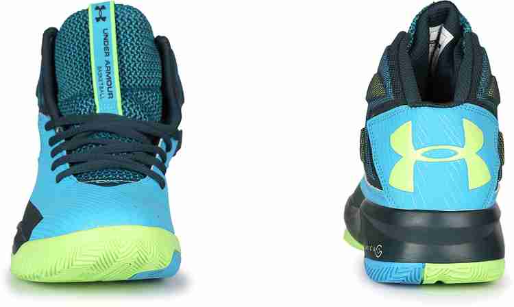 UNDER ARMOUR UA ROCKET Basketball Shoes For Men Buy blue green Color UNDER ARMOUR UA ROCKET Basketball Shoes For Men Online at Best Price Shop Online for Footwears in India