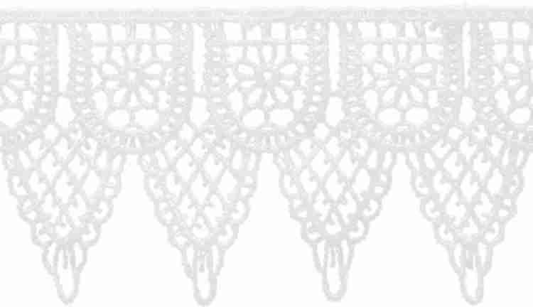 6 Double Scallop Lace (black or white)