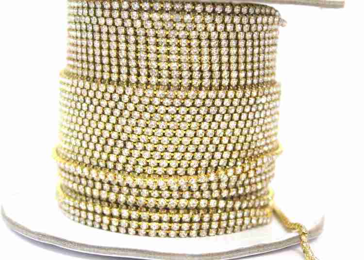 Knotty Threadz 25 Metres Medium Size White Stone Chain for