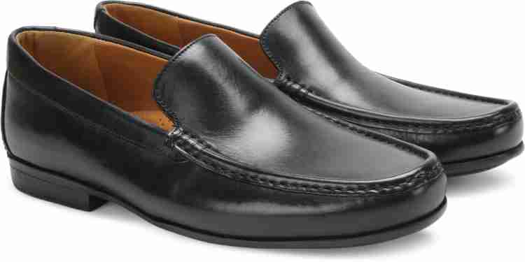 CLARKS CLAUDE PLAIN BLACK LEATHER Slip On For Men Buy Black Color CLARKS CLAUDE PLAIN BLACK LEATHER Slip On For Men Online at Best Price Shop Online for Footwears in