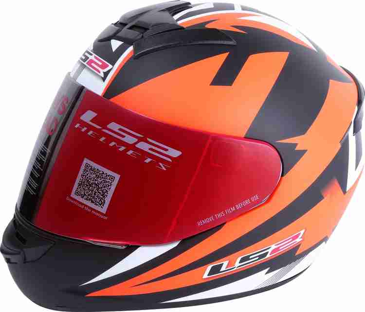 Ls2 orange shop black helmet