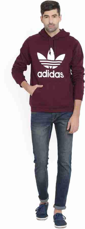 Men's adidas maroon sweatshirt discount