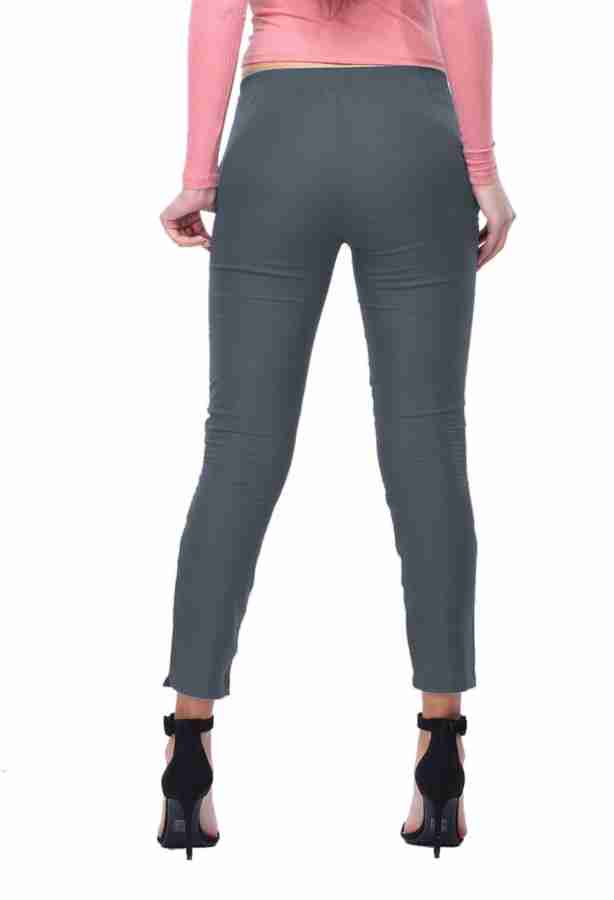 GO COLORS Slim Fit Women Pink Trousers - Buy GO COLORS Slim Fit