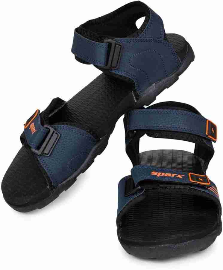 Sparx navy blue orange sandals hotsell