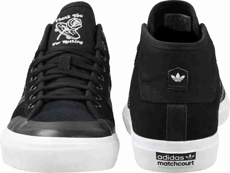 ADIDAS ORIGINALS Matchcourt Mid Sneakers For Men Buy CBLACK CBLACK FTWWHT Color ADIDAS ORIGINALS Matchcourt Mid Sneakers For Men Online at Best Price Shop Online for Footwears in India Flipkart