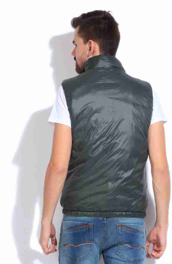 GAS Sleeveless Solid Men Jacket - Buy BURNT ORANGE GAS Sleeveless