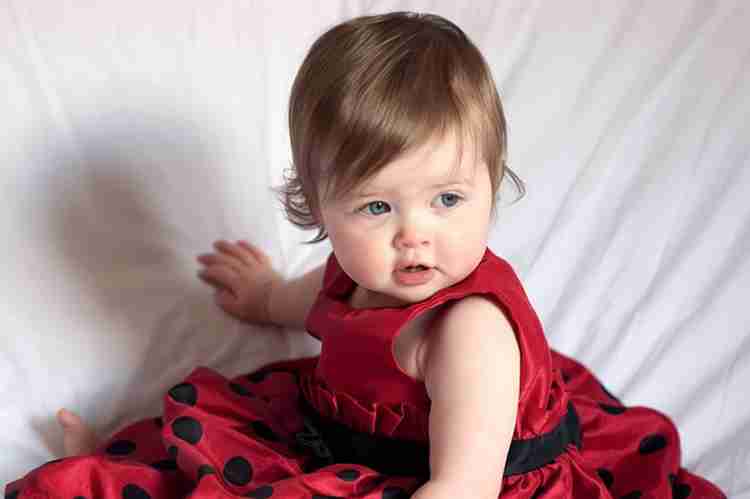 Red dress cute baby shop