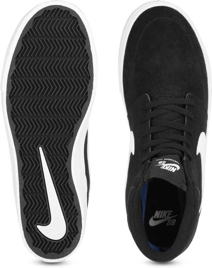 nike sb solarsoft portmore ii mid black