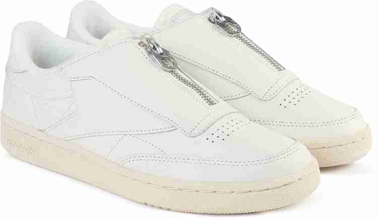 REEBOK CLUB C 85 ZIP Tennis Shoes For Women Buy CHALK SANDSTONE WHT SILVR Color REEBOK CLUB C 85 ZIP Tennis Shoes For Women Online at Best Price Shop Online for Footwears in