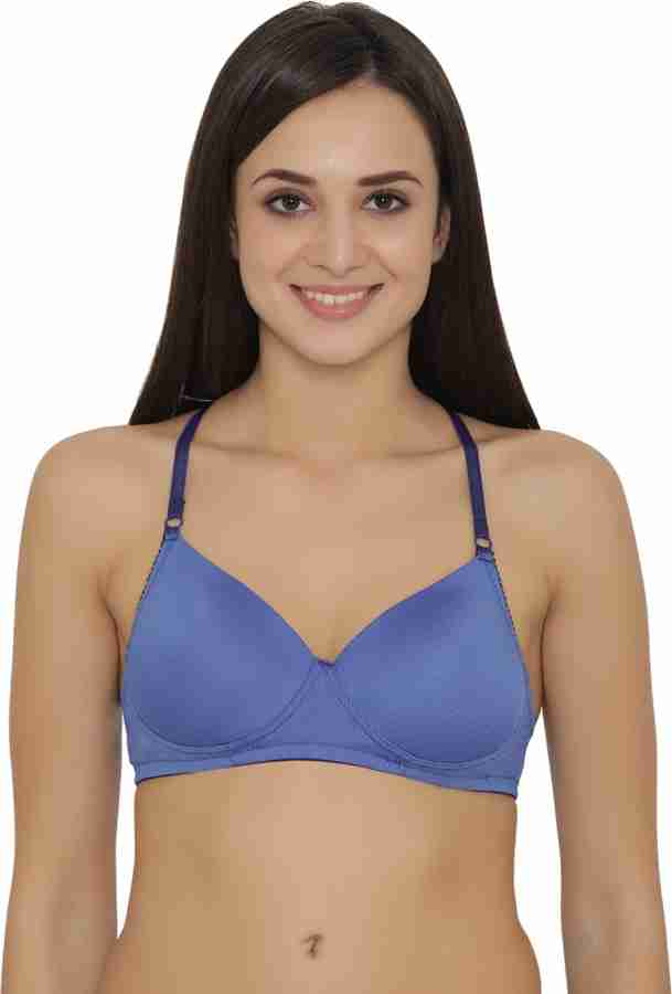 Buy Clovia Women's Cotton Lightly Padded Non-Wired Full Cup Printed T-Shirt  Bra (Br2371A04_Red_36B) at