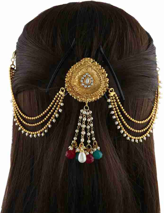 Anuradha Art jewellery Traditional Hair Brooch Hair Chain Price in India Buy Anuradha Art jewellery Traditional Hair Brooch Hair Chain online at Flipkart