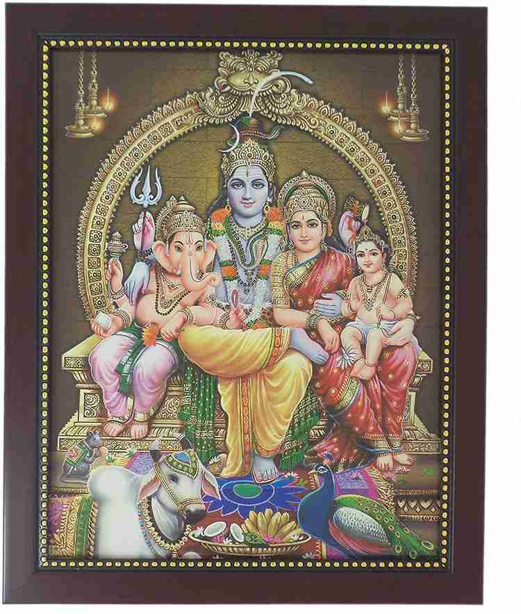 R S Exports Lord Shiva Family Photo Frame 32.5 cm x 26.5 cm x