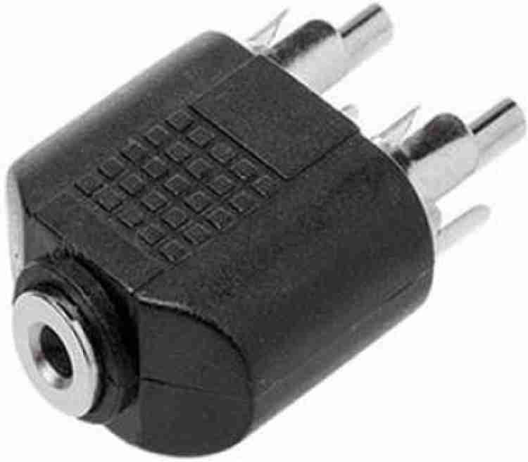 RCA Female to Male Aux Adapter 3.5mm Black