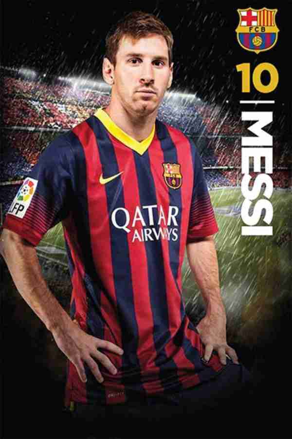 AND Lionel Messi jersey Wall Poster 13 19 inches Matte Finish Paper Print Quotes Motivation posters in India Buy art film design movie music nature and educational paintings wallpapers at Flipkart