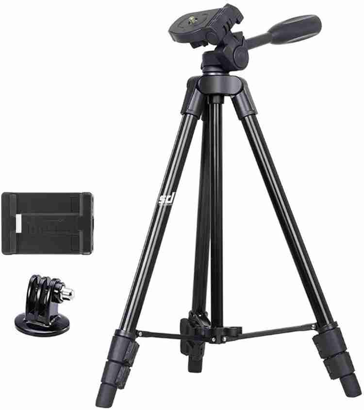 Smiledrive Travel Portable Universal Tripod 120cm max length Stand for Mobiles DSLR Digital Camera Action Cameras Sturdy Light Weight Tripod Smiledrive Flipkart
