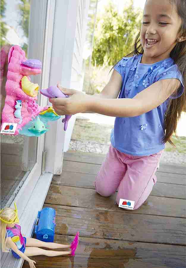 Barbie dolphin magic ocean view boat 2024 doll giftset
