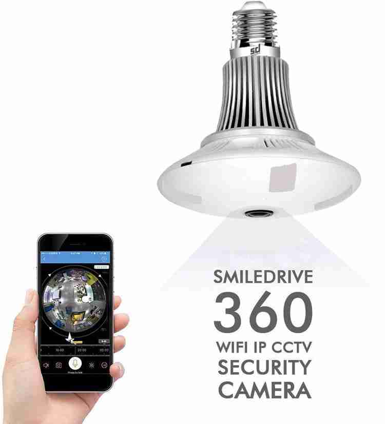 Smiledrive LED Bulb HD 360 WIFI IP Spy Camera Price in India