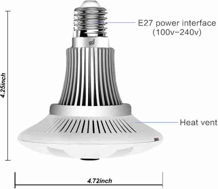 Hidden camera shop light bulb