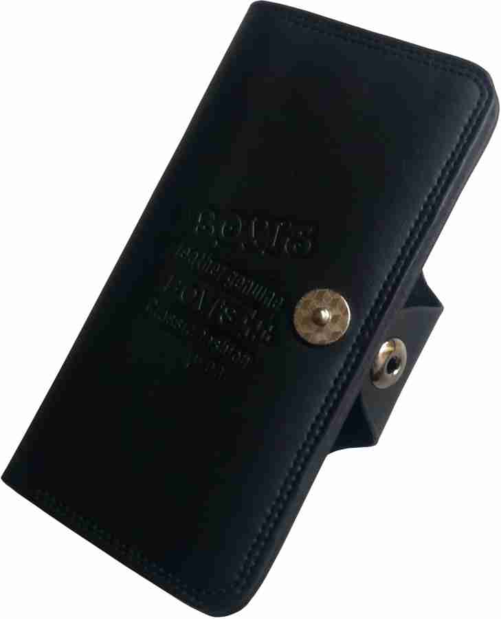 Bovis Women Black Artificial Leather Wallet Black Price in India