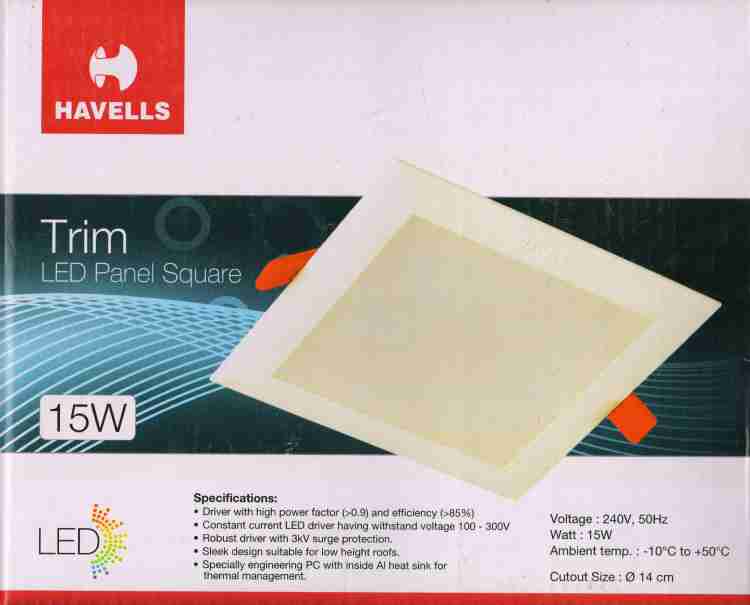 Havells trim deals led panel 15w