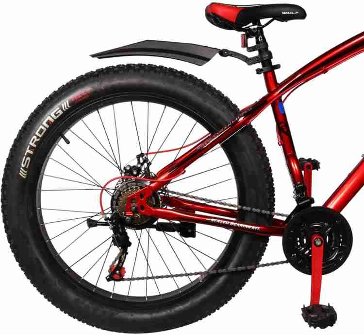 Wolf Glitter 26x4.0 Dual Disc Suspension FAT Bike For Adults Red 26 T Mountain Hardtail Cycle Price in India Buy Wolf Glitter 26x4.0 Dual Disc Suspension FAT Bike For Adults