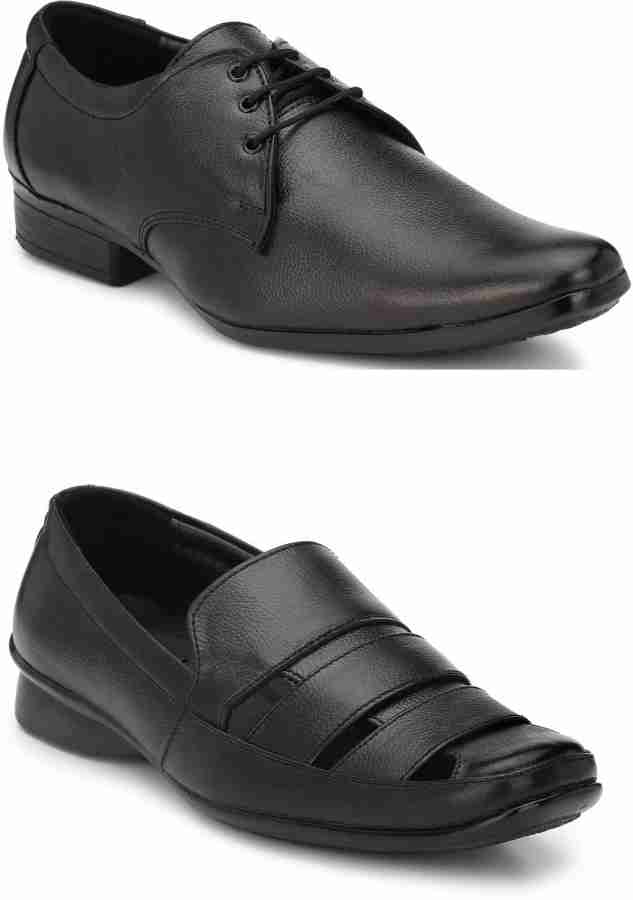 SWISS SHOES SWISS SHOES MEN S BLACK FORMAL COMBO Lace Up For Men