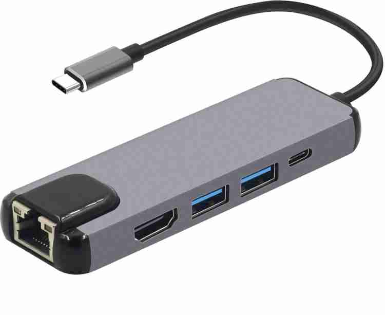 Ripley - CONCENTRADOR USB C ADAPTADOR USB C A ETHERNET 7 EN 1 PARA MACBOOK  AIR / PRO 4K USB C A HDMI USB 3.0 LECTOR DE TARJETAS