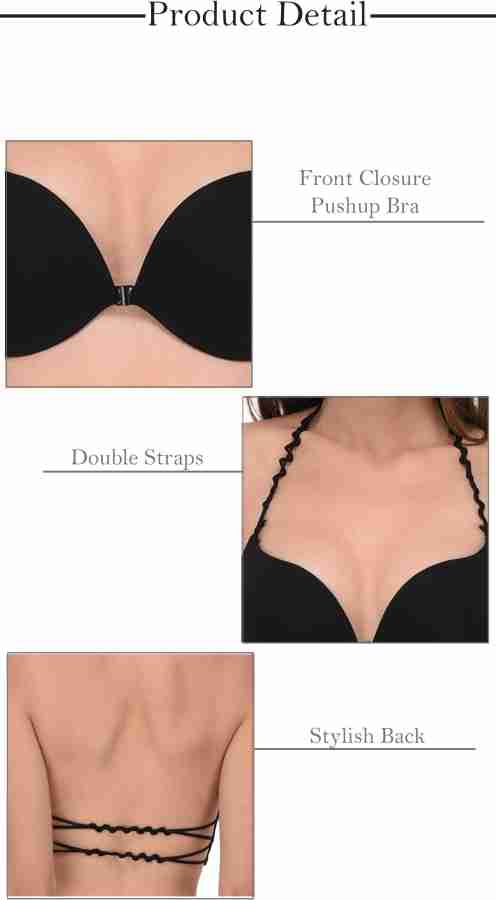 PrettyCat Halter Front Closure Pushup Bra Women Push-up Heavily