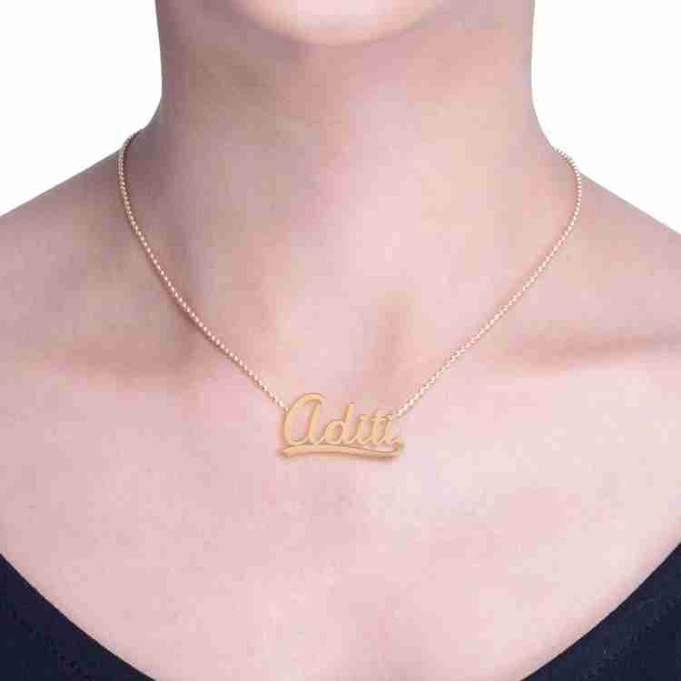 Aditi name gold pendant discount